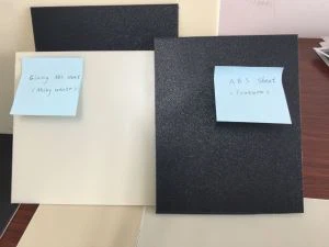 ABS lapos ütésállóság Jó méretbeli stabilitás